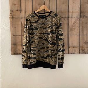Black Scale Tiger Camo Crewneck